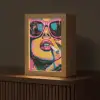 Portret - Vrouw - Abstract - Zonnebril Light Box met kabel (Tafellamp) klein -z3d_website