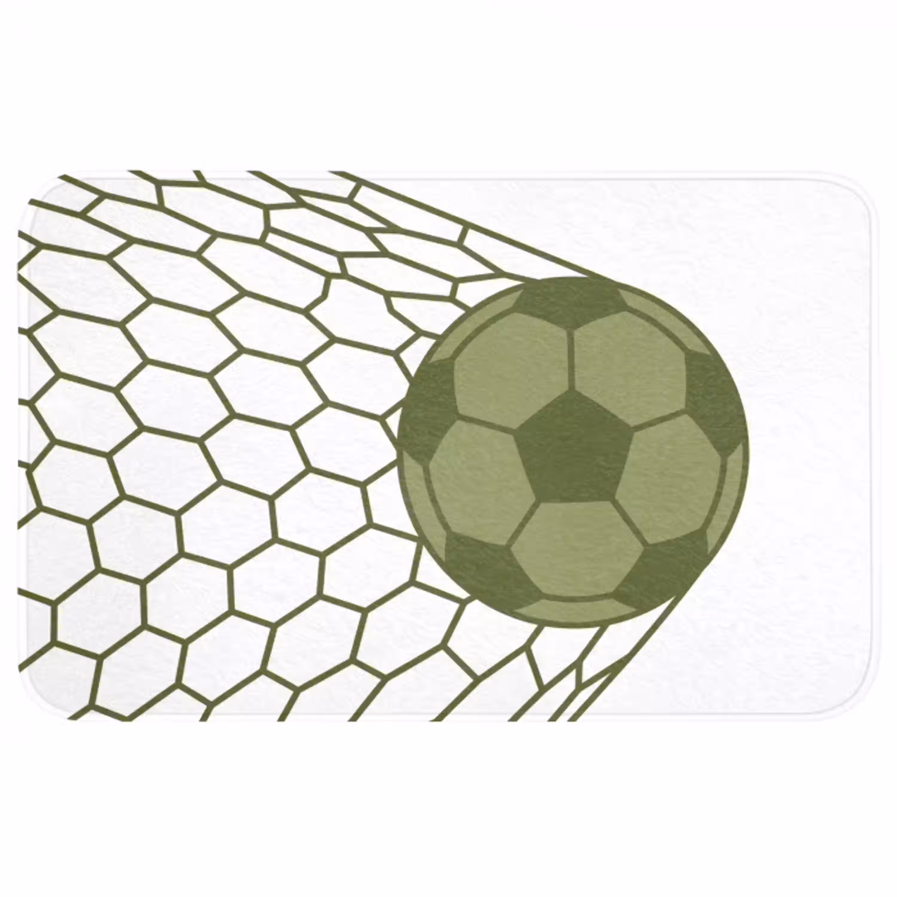 Voetbal - Goal - Sport - Groen Badmat middel -3d