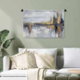 Abstract - Structuur - Goud - Grijs - Modern Wandkleed katoen klein -sfeer7