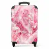 Marmer - Roze Kwarts Marmer NBS - Handbagage koffer - Kinderen Unisex middel -productfoto_recht