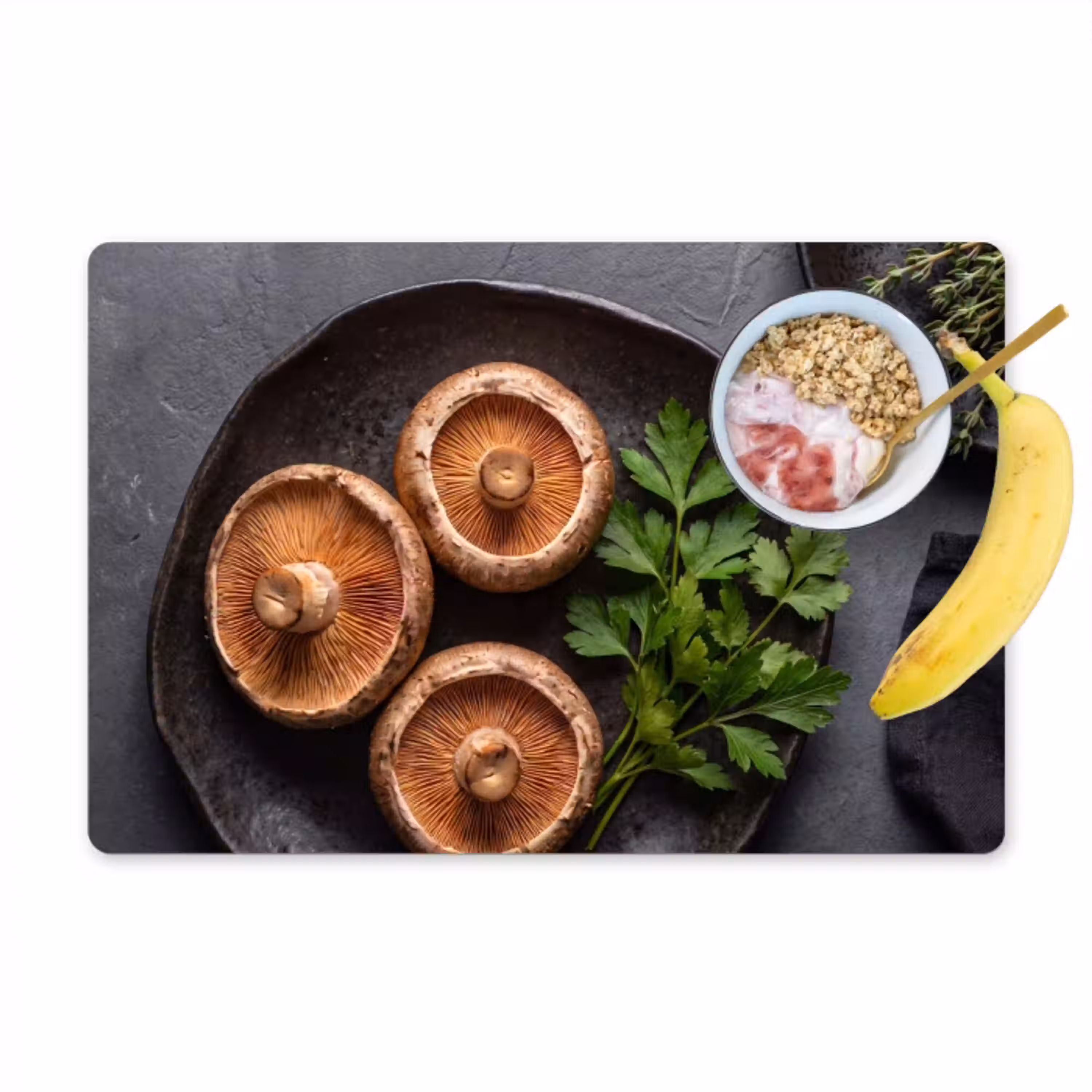 Paddestoelen - Kruiden - Eten Placemat vinyl groot -zzzproduct_Kitchenyeah-website