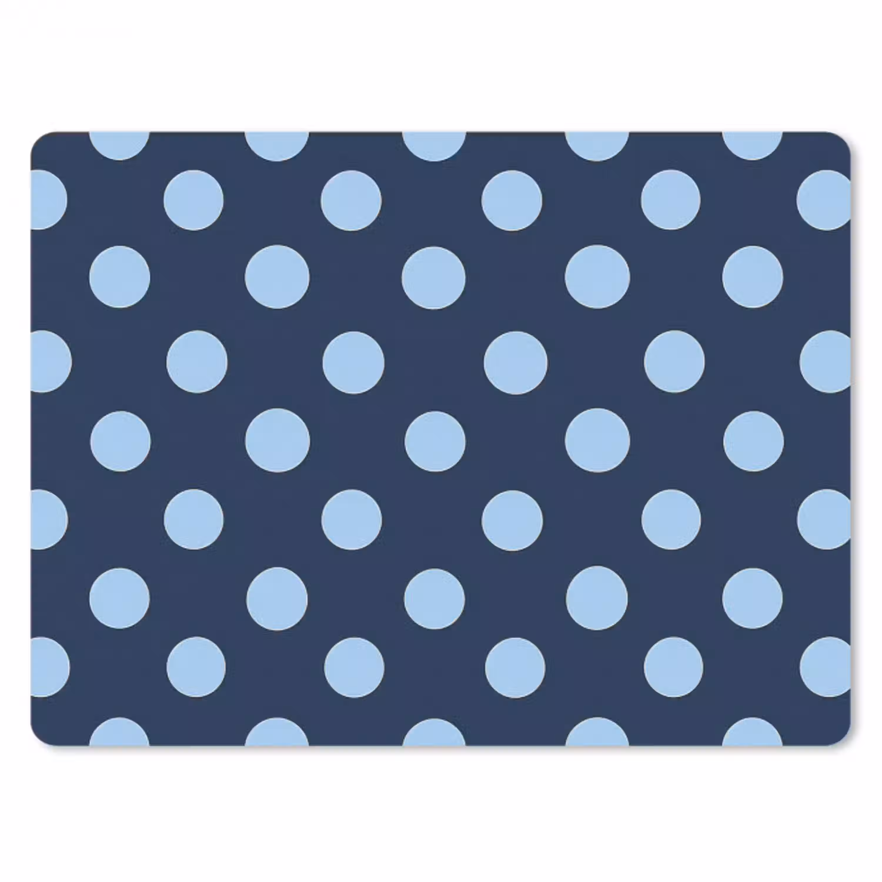 Klassiek - Dots - Blauw muismat rubber klein 262 -3d