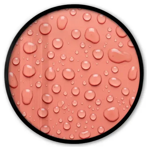 Water - Druppels - Roze Fotolijst rond zonder passe partout klein -3d