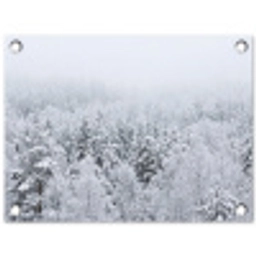 Bos - Sneeuw - Winter - Natuur - Wit tuinposter los doek klein -3d