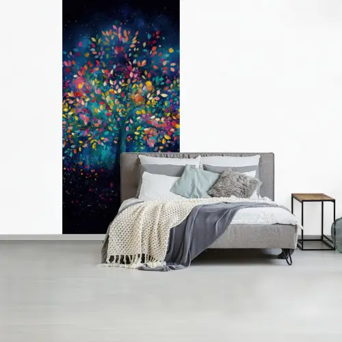 Kleurrijk - Boom - Magisch - Abstract fotobehang vinyl groot -slaapkamer
