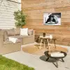 Aap - Spaghetti - Zonnebril - Zwart wit - Cool - Dier Tuinposter op houten frame 2 cm dik klein -sfeer2