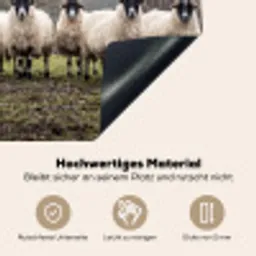 Schapen - Rij - Weide - Dieren - Platteland Inductie beschemer met haakjes klein -ky-onderkant-de