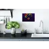 Vrouw - Paars - Druiven Muursticker klein -keuken