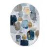 Abstract - Goud - Vormen Wandcirkel Ovaal Forex klein -3d