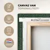 Donkergroen - Patroon - Lijnen - Zwart canvas 2cm xxl 828 -sfeer2