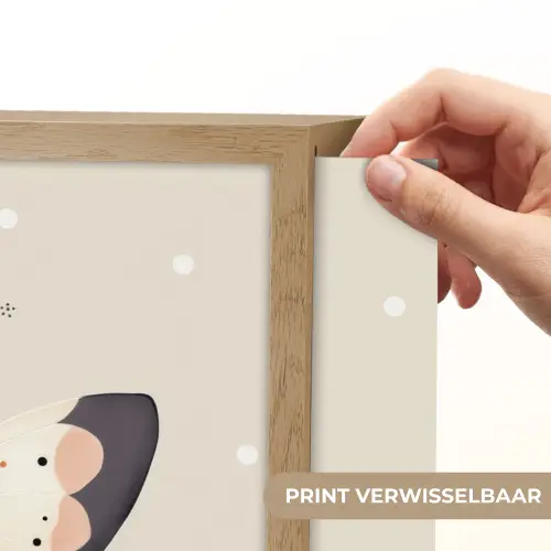 Vlinder - Minimalistisch - Pastel - Stippen Light Box met batterij (Wandlamp kind) middel -USP_websiteprintNL