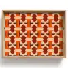 Geometrisch - Retro - Oranje Dienblad Rechthoek middel 911 -z3d_shopping