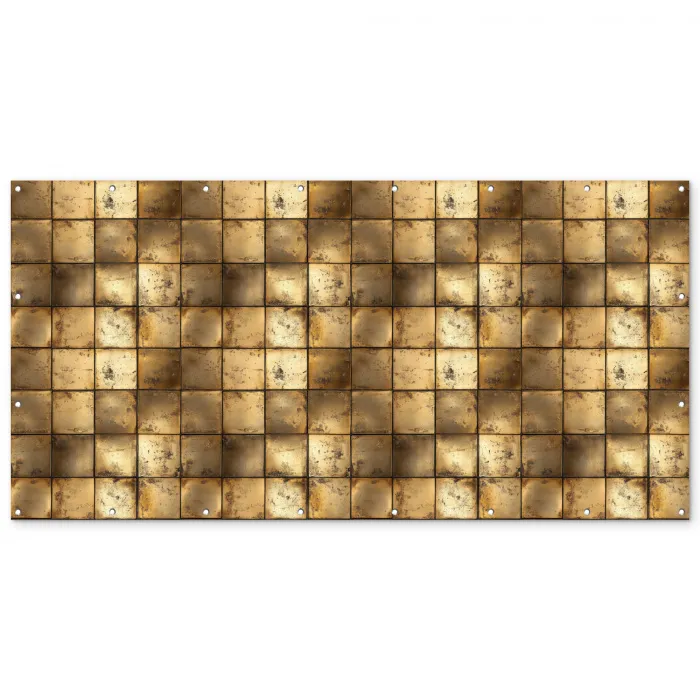 Geometrisch - Tegels - Goud Balkonbeschermer Duitsland klein 596 -zz_3d