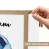 Voetbal - Blauw - Inkt - Spatten Light Box met batterij (Wandlamp kind) middel -USP_websiteprintNL