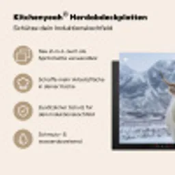 Schotse Hooglander - Sneeuw - Bergen - Winter Inductie beschemer met haakjes klein -ky-usp-de
