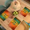 Dansen - Vrouwen - Verfstructuur Placemat vinyl groot -zzsfeer5_Kitchenyeah-website