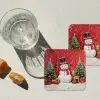 Feestvreugde - Winterbos - Kleurrijk onderzetter kurk middel -sfeer4