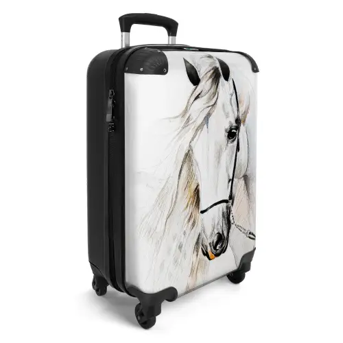 Witte Werveling Koffer - NBS - Handbagage middel -productfoto_3d