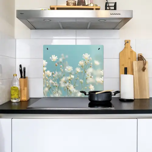 Stengels - Bloemen - Lucht - Wit Inductie beschemer met haakjes middel -sfeer2