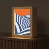 Fietser - Heuvels - Strepen - Blauw Light Box met kabel (Tafellamp) klein -z3d_website