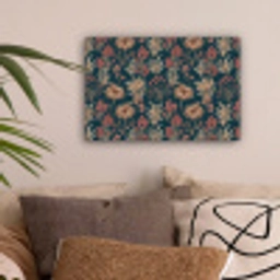 Botanisch - Patroon - Blauw canvas 2cm klein 34 -sfeer1