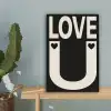 Love - Zwart - Minimalistisch canvas 2cm klein -sfeer4