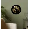 Garnalen - Zwart - Goud - Dieren Wandcirkel plexiglas klein -sfeer3