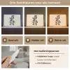 Minimalistisch - Tak - Bladeren - Zwart Light Box met kabel (Tafellamp) klein -USP_lichtkleurNL