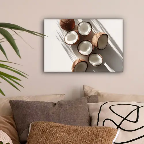 Kokosnoten - Bruin - Shaduw canvas 2cm klein -sfeer1