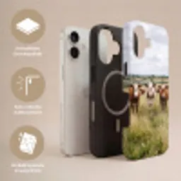 Koeien - Portret - Weide - Boerderij - Nieuwsgierig Toughcase MagSafe Apple iPhone 17 klein -USP_Lagen_DE