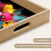 Bloemen - Kleurrijk - Graffiti - Modern - Boeket Dienblad Rechthoek middel -USP_HandgreepNL