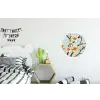 Bloesems - Wit - Mozaïek - Tak Wandcirkel aluminium klein -kinderkamer