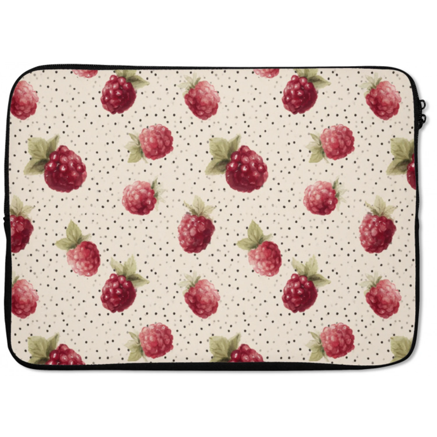 Framboos - Stippen - Rood laptophoes neopreen klein 279 -zkaufland3dotto