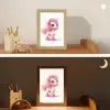 Unicorn - Meisjes - Kinderen - Eenhoorn - Roze Light Box met kabel klein -sfeer3_kind