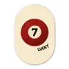 Cirkel - Zeven - Lucky - Rood Wandcirkel Ovaal Forex klein -3d