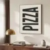 Pizza - Decoratie - Japandi - Vintage Textielframe zwart klein -sfeer3