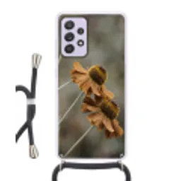 Zonnehoed - Droogbloemen - Geel - Warm Hoesje Samsung Galaxy A52 5G met koord klein -3d