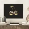Kersen - Zwart - Goud - Chrome PET vilt klein -sfeer1