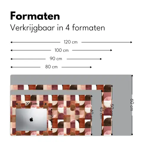 Geometrie - Modern - Retro Muismat XXL klein 681 -sfeer5