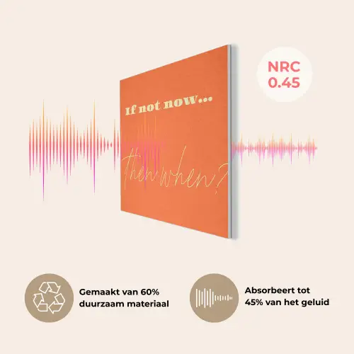 If not now then when - Oranje - Geel - Levendig PET vilt klein -USP_NL
