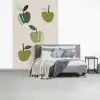 Appels - Groen - Illustratie - Bladeren fotobehang vinyl groot -slaapkamer