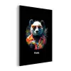 Panda als tropische straatkunst aluminium wit klein -3d