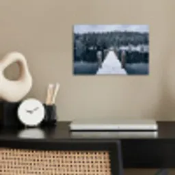 Steiger - Meer - Sneeuw - Bergen - Rustgevend poster papier klein -sfeer1