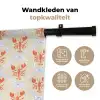 Zee - Kreeft  - Blauw - Geel - Oranje Wandkleed katoen klein 269 -sfeer2