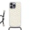 Motief - Modern - Beige Hoesje iPhone 16 Pro Max met koord klein 804 -3d