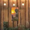 Boeddha bij zonsondergang tuinposter los doek klein -sfeer1