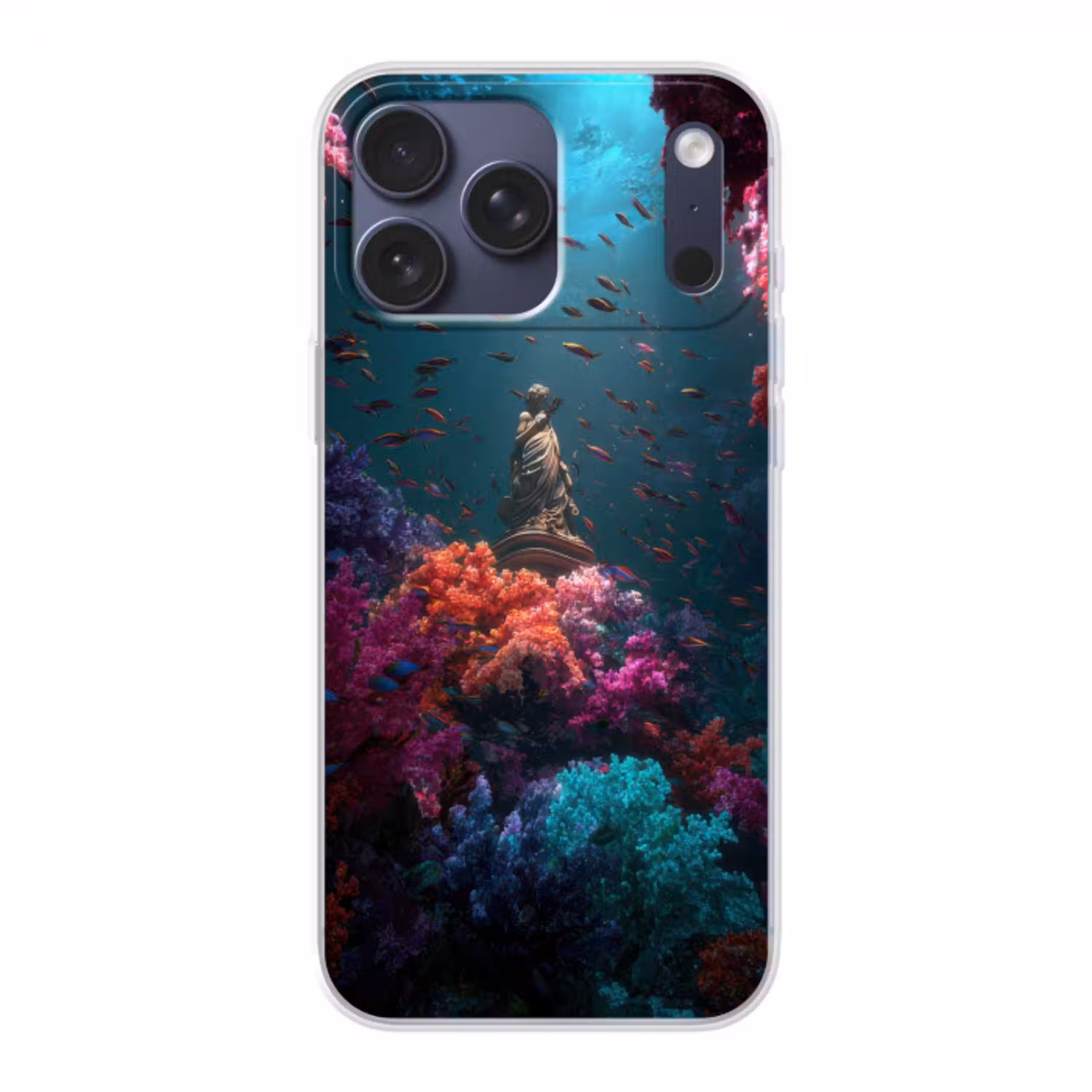 Standbeeld - Zeebodem - Koraal - Kleurrijk Telefoonhoesje iPhone 17 Pro Max klein -3d