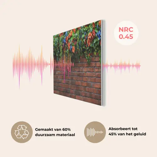 Bloemen - Muur - Groen - Oranje PET vilt middel -USP_NL