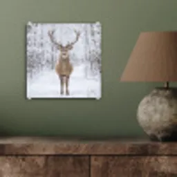 Hert - Winter - Bos - Natuur - Wit plexiglas 5mm klein -sfeer3
