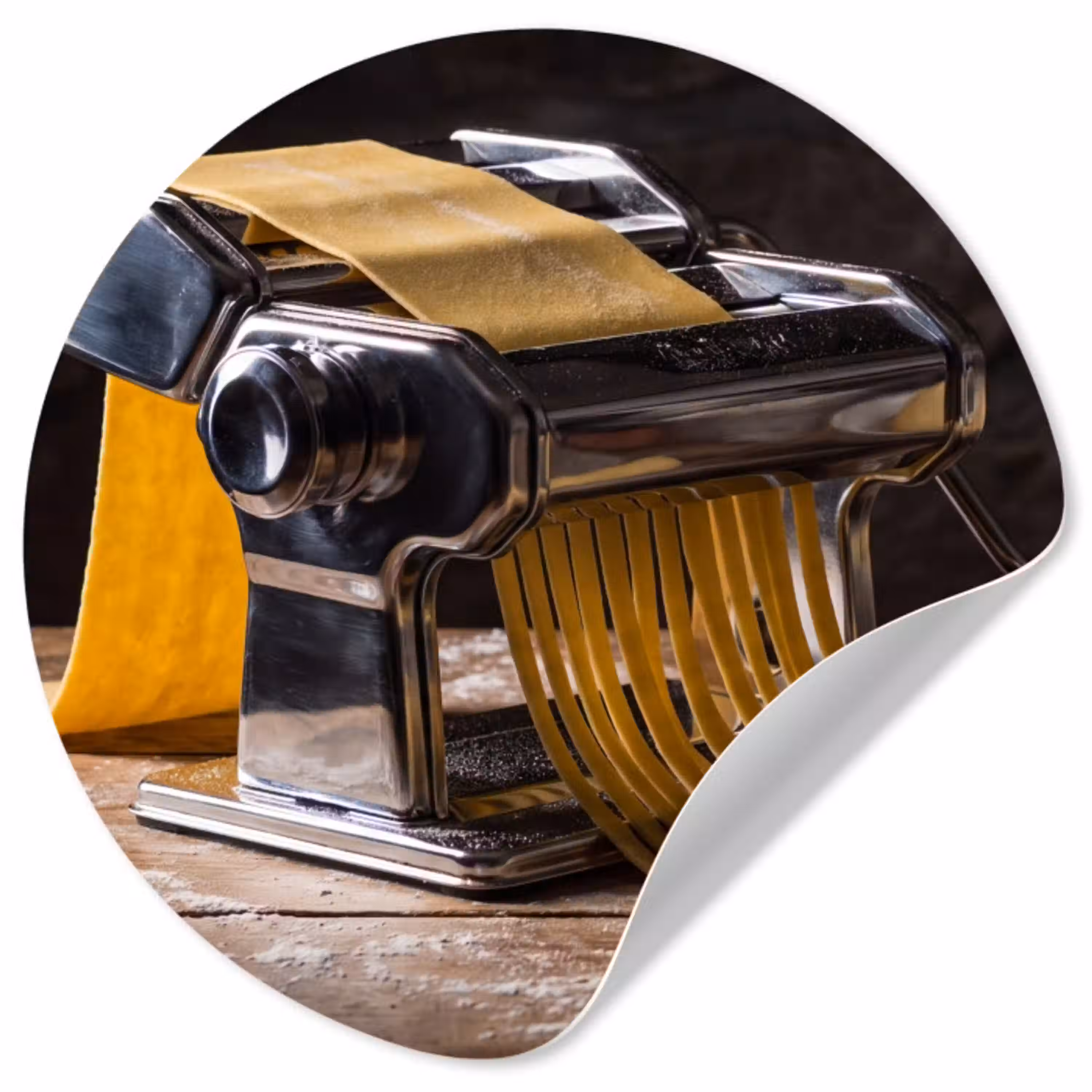 Pasta - Vers - Koken Wandcirkel behangsticker klein -3d